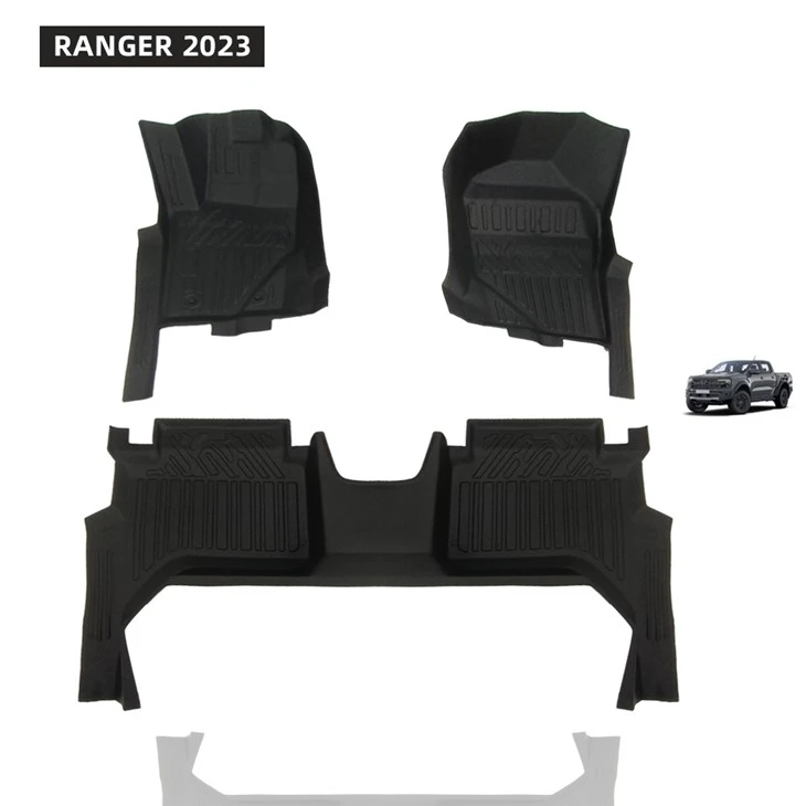 Groothandelsprijs Hoog-End Auto-interieur Mat 5D TPE Anti-Slip Automat Gemakkelijk schoon te maken Autovloer Tapijt Voor RANGER